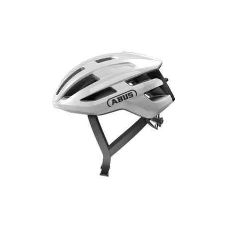 Abus PowerDome skinnende hvid cykelhjelm