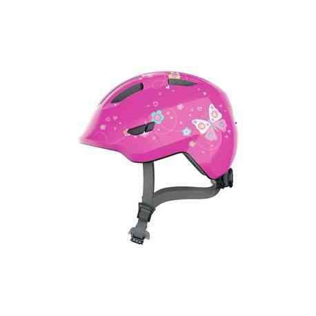 Abus Smiley 3.0 pink sommerfugl - børnehjelm