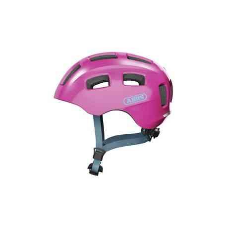Abus Youn-I 2.0 glitrende pink cykelhjelm