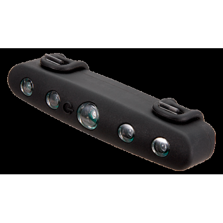 Baglygte til Mixbike med 5 LED og batteri, sort