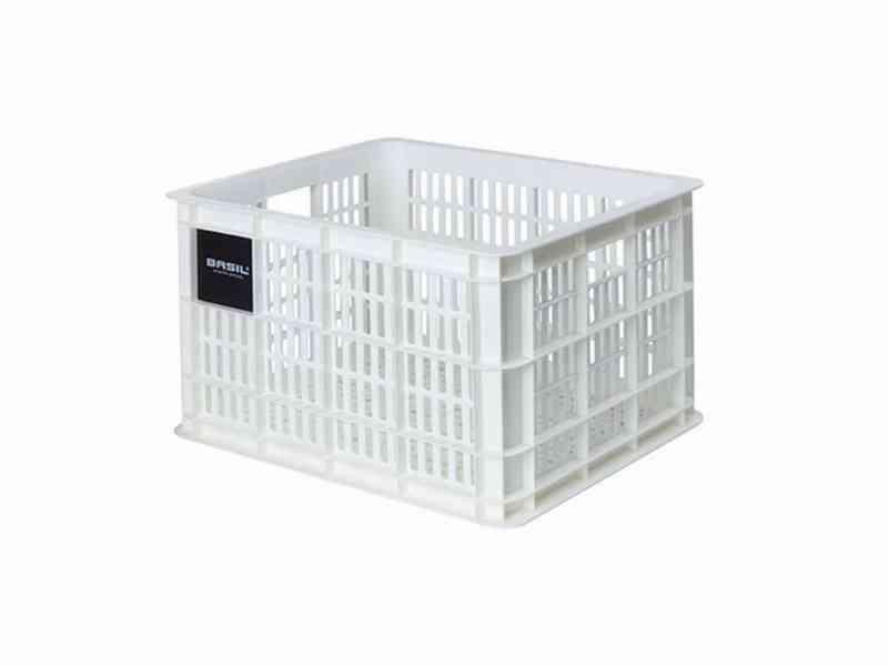 Basil Crate M - Hvid opbevaringskurv af plast