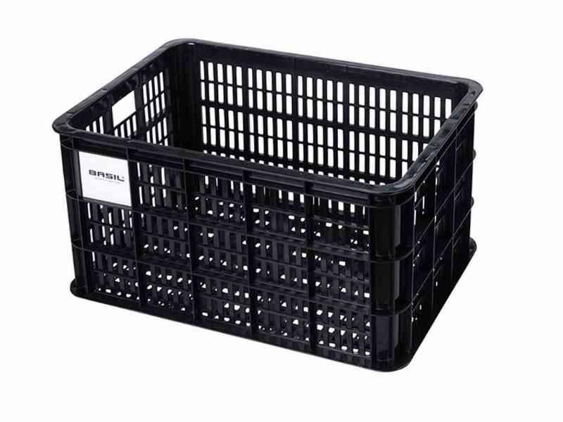 Basil Crate L - Sort plastkurv til opbevaring