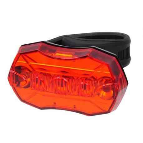 Cykel Attitude Baglygte med 5 LED og batterier