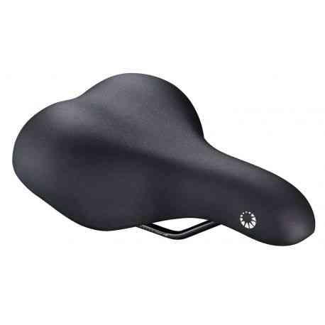 Cykelsadel til dame i sort (248x188mm)