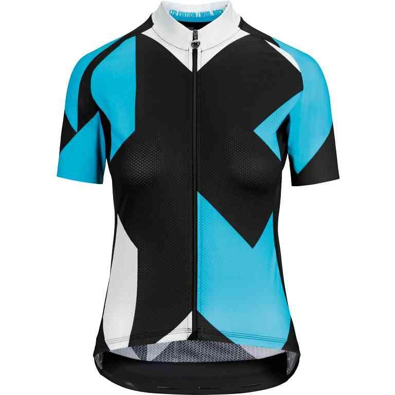 Assos FASTLANE Kvinders Kortærmet Cykeltrøje - Blå/Sorte