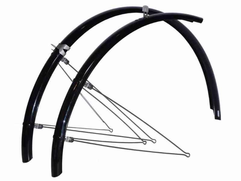 BikePartner - Skærmsæt 700c x 37mm - Sort med stivere