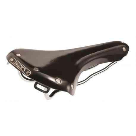 Brooks Shallow Antik cykelsadel i sort læder