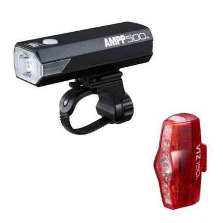 Cateye Lygtesæt AMPP500/ViZ150 USB 500/150 lumen