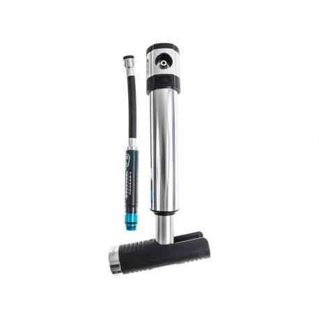 CrankBrothers Klic HV Mini Pumpe med Måler - Sølv