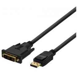 Deltaco DisplayPort til DVI-D 2m Sort Kabel