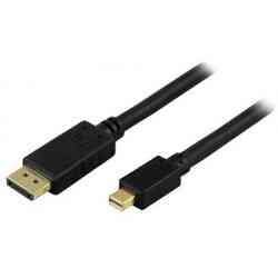 Deltaco DisplayPort til Mini DisplayPort Kabel, 1m, Sort