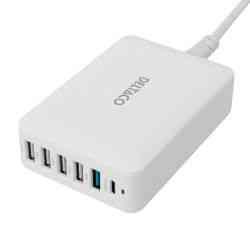 Deltaco Multi 6 USB Oplader med 5 porte