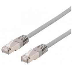 Deltaco S/FTP Cat6 Patchkabel 1m Grå LSZH