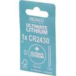 Deltaco Ultimate Lithium CR2430 Knapbatteri, 1 stk.