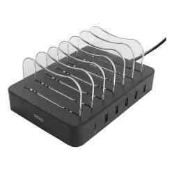 Deltaco Opladningsstation 5xUSB-A, 1xUSB-C, 50W
