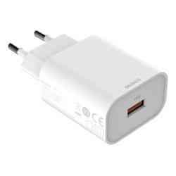 Deltaco USB Vægoplader, 1x USB-A, 18W, Hvid