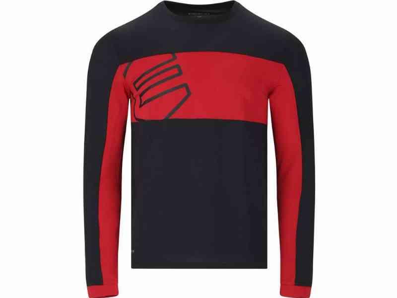 Endurance Havent - Langærmet Cykel T-shirt - Sort/Rød