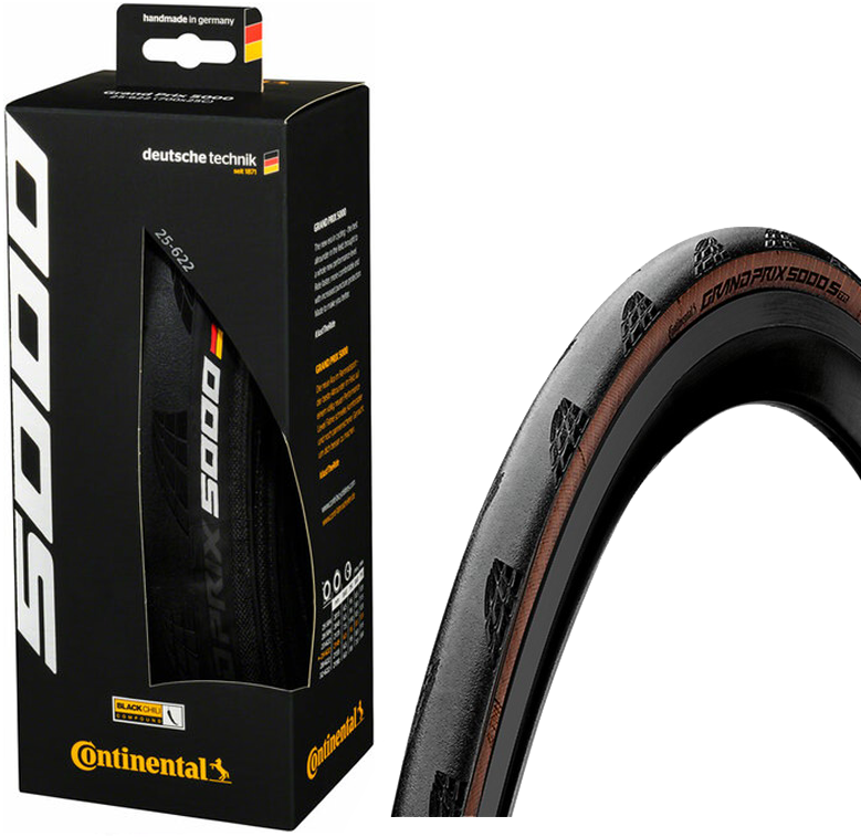 Continental Grand Prix 5000 Tubeless Racerdæk 700x25c/32c - Brun