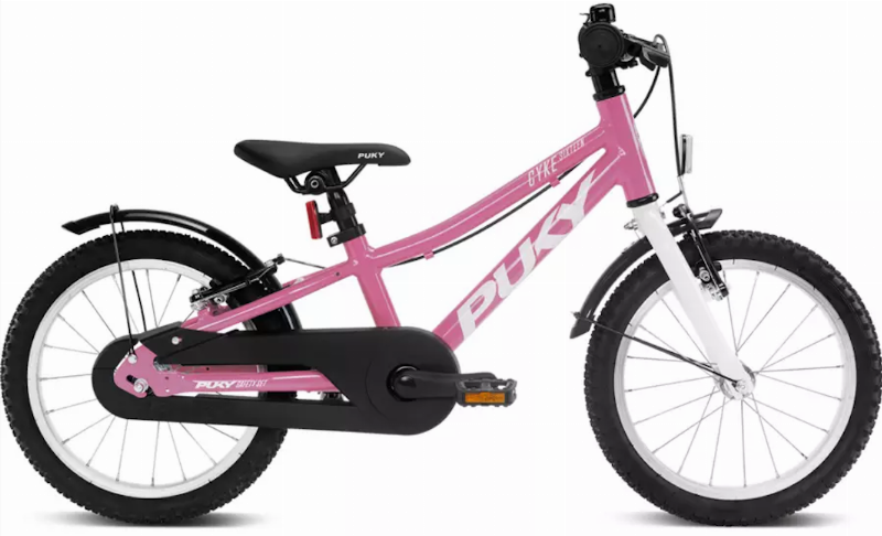 PUKY 16" Cykel - Pink/Hvid