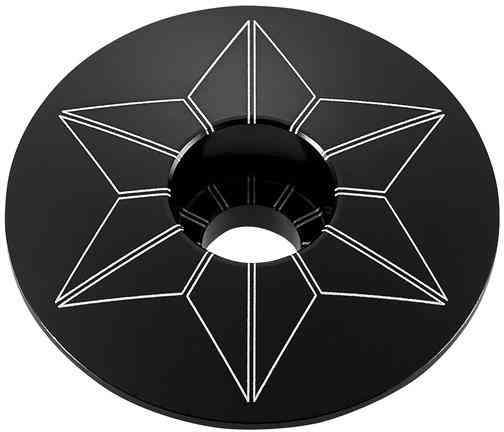 Supacaz Top Cap Star Capz - Sort farve