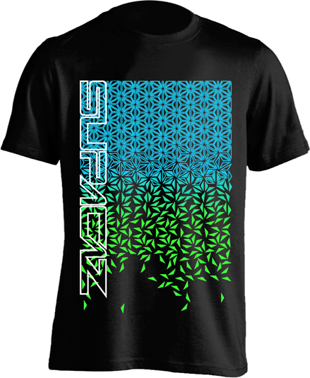 Supacaz T-shirt Star Fade - Sort/Turkis/Grøn Tilbud!
