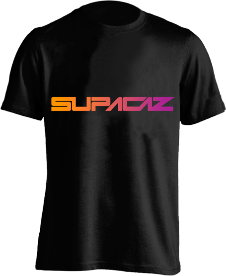 Supacaz T-shirt Feder - Sort og Orange Kvalitet