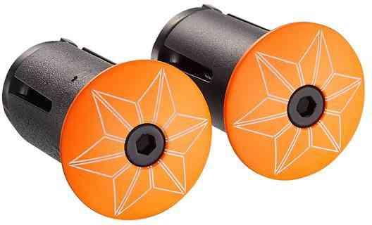 Supacaz Styrpropper Star Plugz - Pulverlakeret Orange