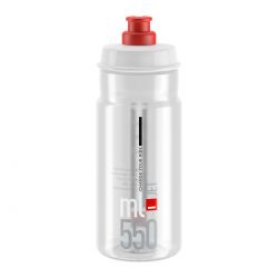 Elite Drikkeflaske Jet klar med rød logo 550ml