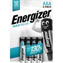 Energizer Max Plus AAA Batterier - 4 Stk.