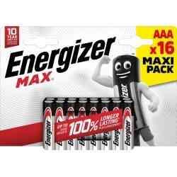 Energizer AAA Batterier 16 stk - Hængende Pakke
