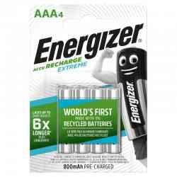 Energizer Genopladeligt AAA 800mAh 4-pak Batteri