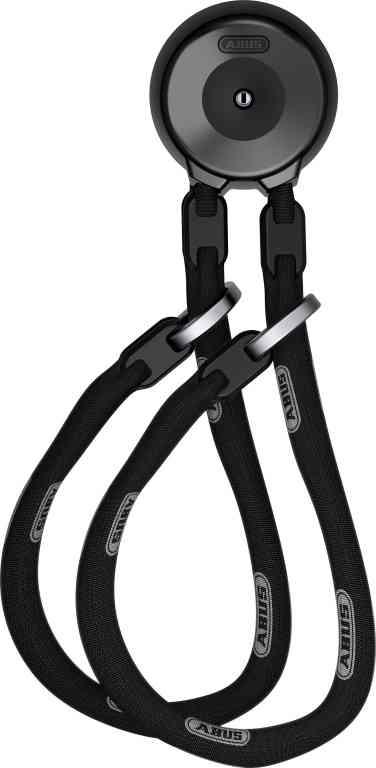 Abus Væganker med 2 x 9KS Kæde - Sort 110cm
