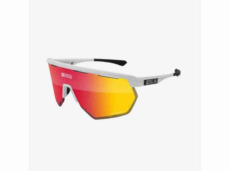 Scicon Aerowing Cykelbrille - Multimirror Rød/Hvid Glans