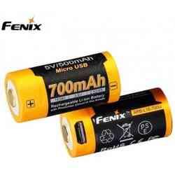 Fenix CR123 Batteri 700 mAh USB 1 stk.