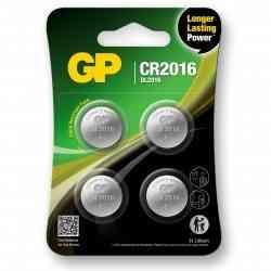 GP Lithium 3V CR2016 Knapbatteri - 4 stk.