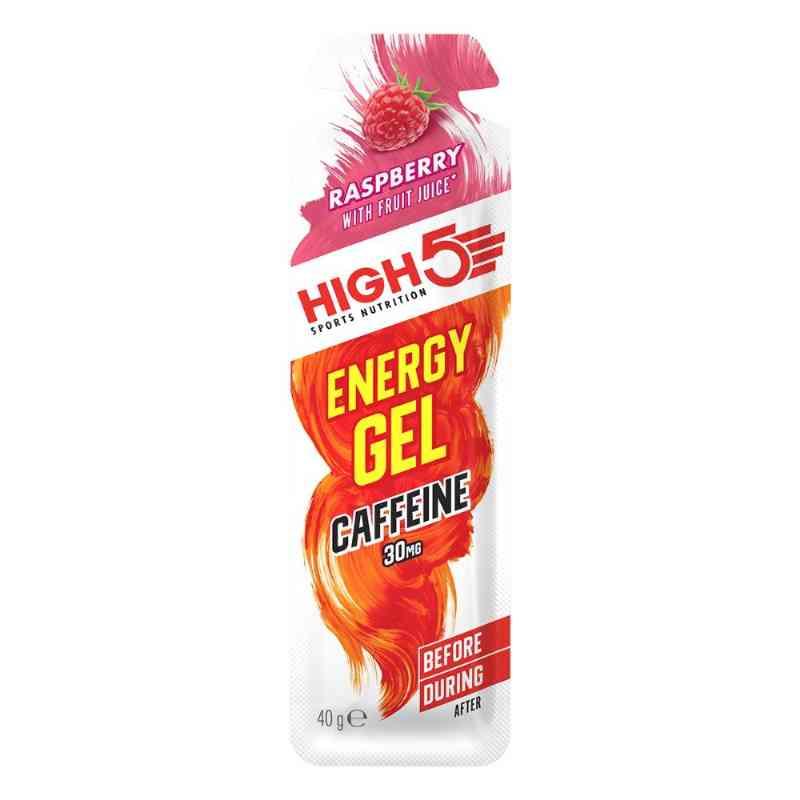 High5 Energi Gel Plus m. koffein 32 ml - Hindbær