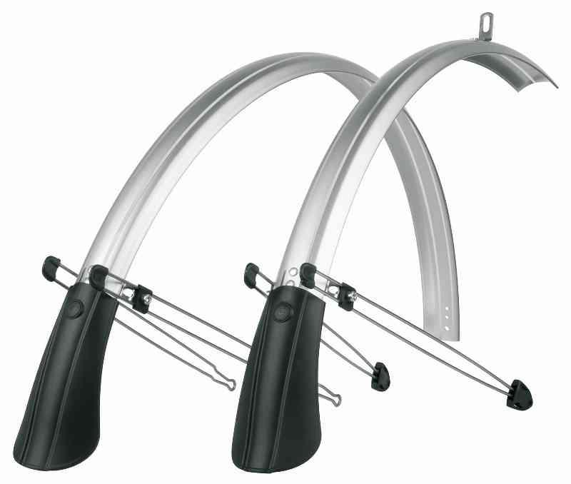 SKS Commuter Skærmsæt 700c 45mm med stivere - Sølv