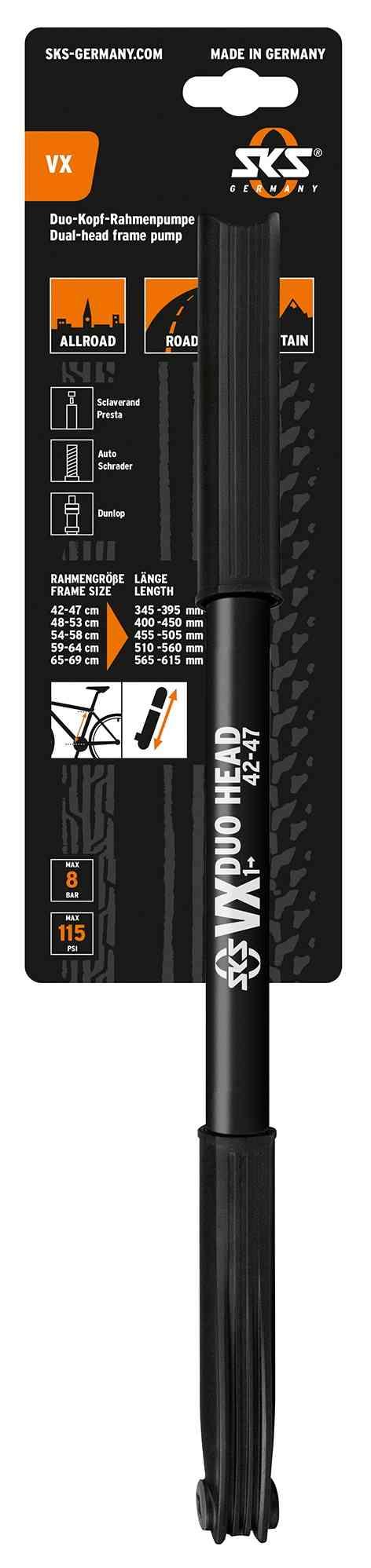 SKS VX 1 Håndpumpe med Multi Ventil - Sort
