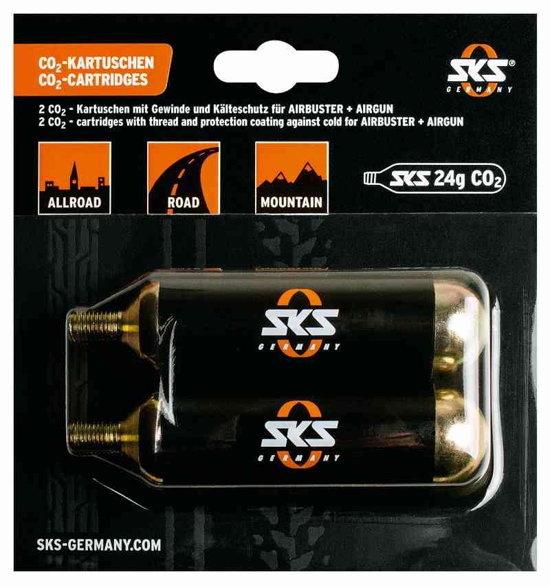 SKS 24g CO2 patroner til Airboy/Airbuster (2 stk.)