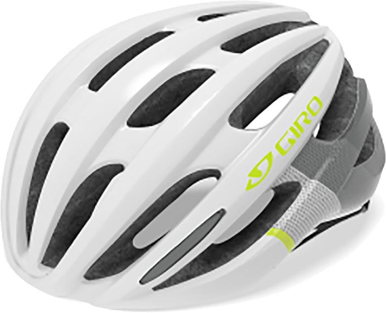 Giro Saga Hjelm - Hvid og Lime Grøn