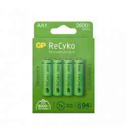 GP ReCyko Genopladelige AA-batterier 2600 mAh - 4 stk.