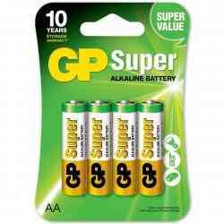 GP Super Alkaline AA Batterier - 4 stk.