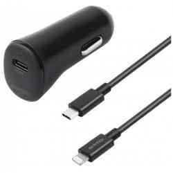 Essentials Biloplader 20W, USB-C-Lightning, 1m, Sort