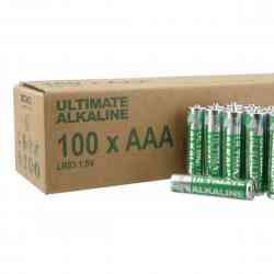 Deltaco Ultimate AAA Alkaline Batterier 100 stk.