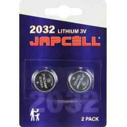 Japcell Lithium CR2032 3V Batterier - 2 stk.
