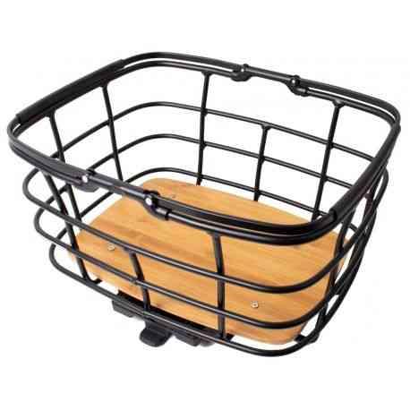 Kurv Atran Duo L AVS Sort med bambusbund 44x26x36