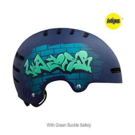 Lazer Urban Cykelhjelm One+ MIPS Blå Graffiti