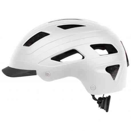 M-WAVE URBAN cykelhjelm med LED lys - mat hvid