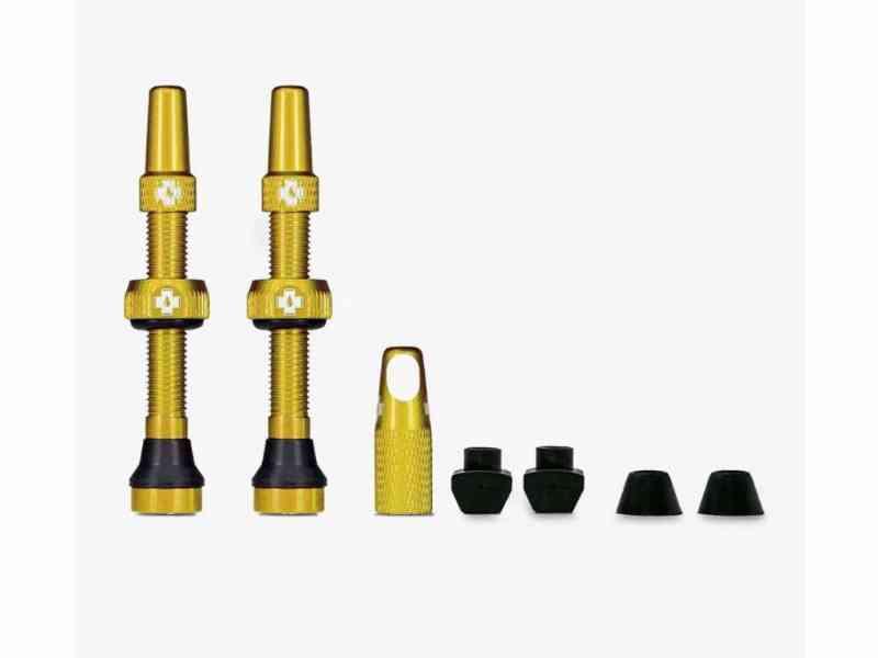 Muc-Off Tubeless Ventiler - 44mm, Guld - 2 stk.