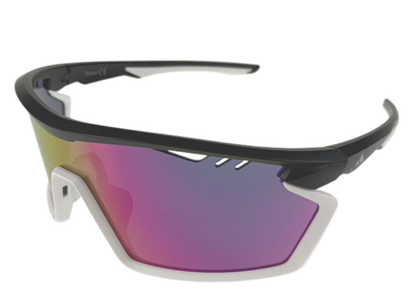 Ongear Gold Race Cykelbrille - Smoked/Rainbow PC Linse - Mat Sort/Hvid